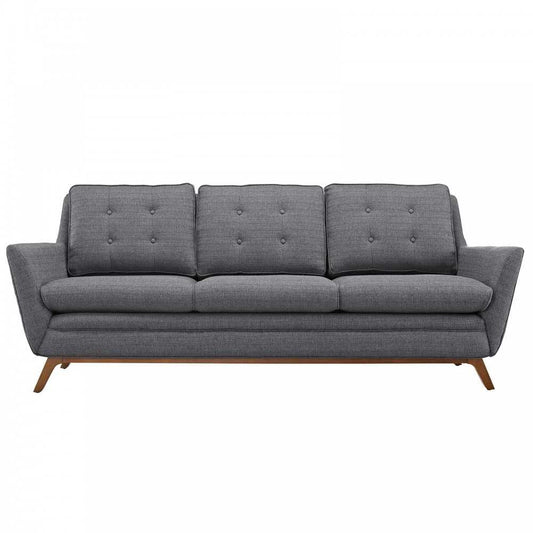 Beguile Upholstered Fabric Sofa, Gray