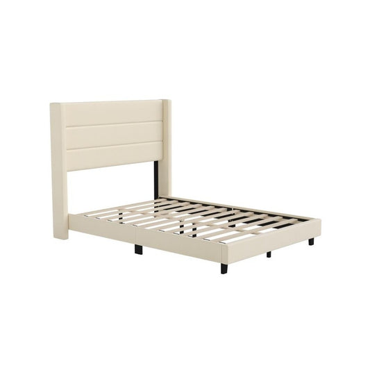 Beige Full Platform Bed