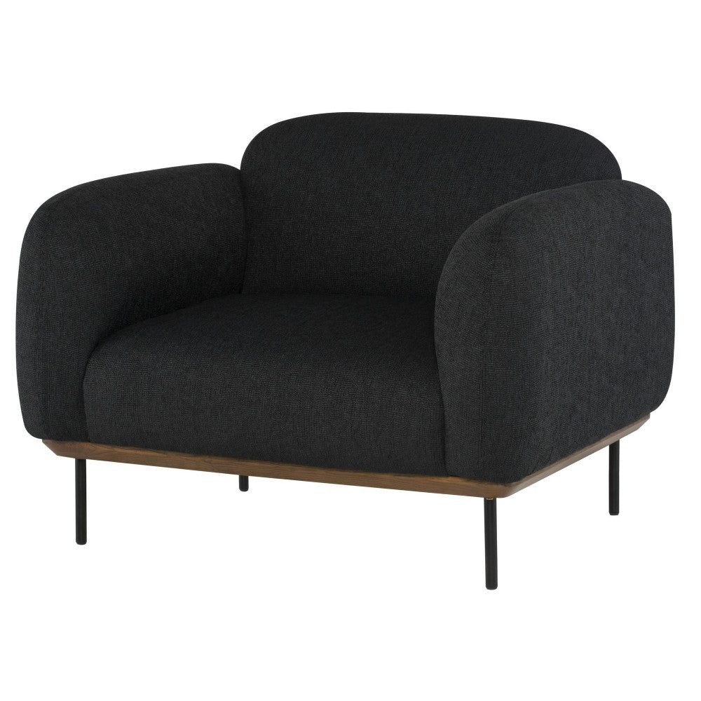 Benson Activated Charcoal Fabric Single Seat Sofa