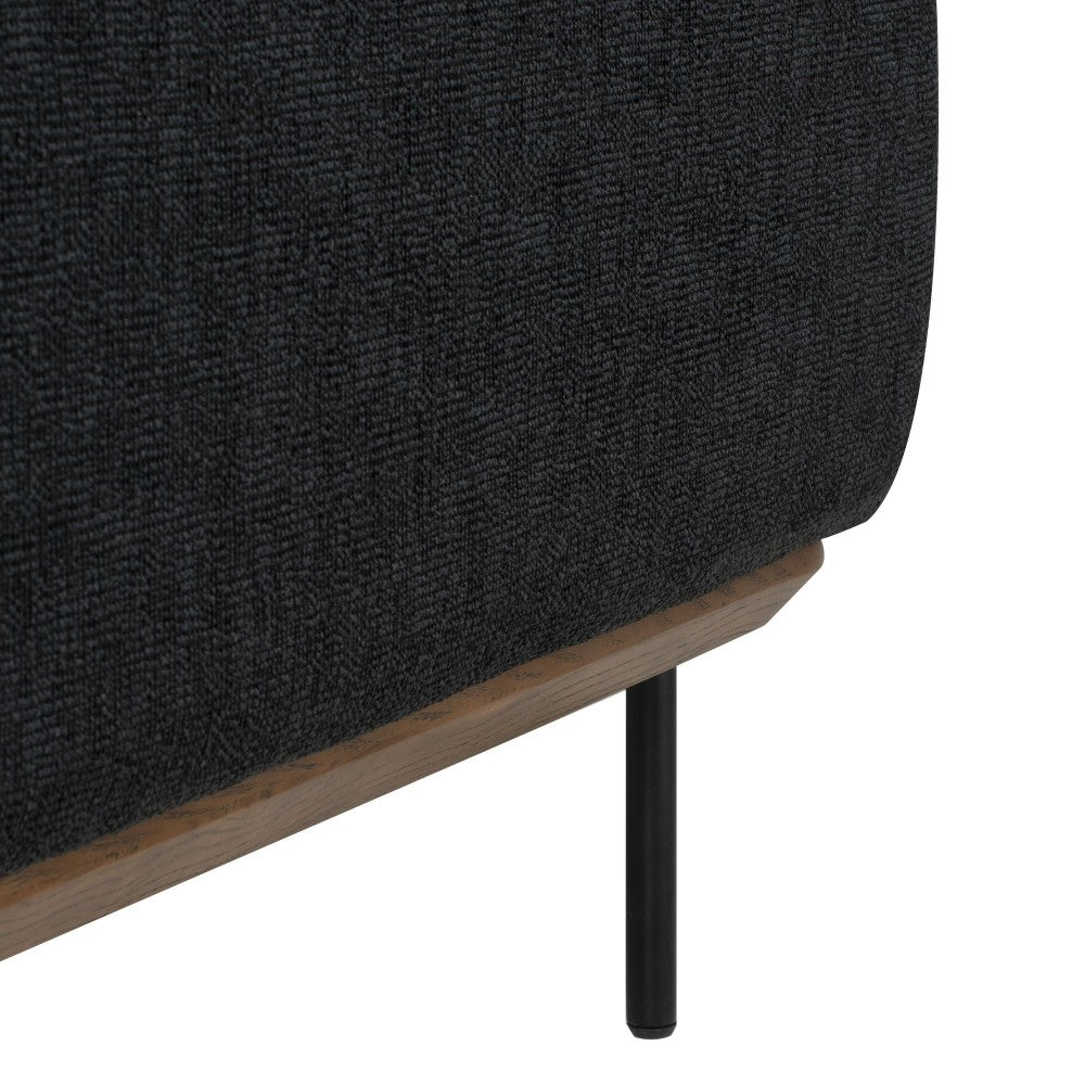 Benson Activated Charcoal Fabric Single Seat Sofa