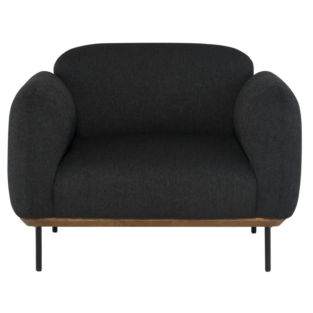 Benson Activated Charcoal Fabric Single Seat Sofa