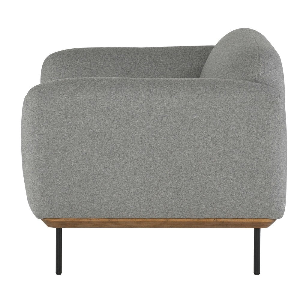 Benson Light Gray Fabric Single Seat Sofa