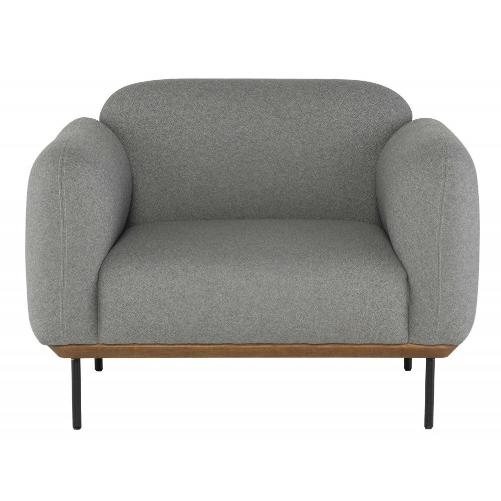 Benson Light Gray Fabric Single Seat Sofa