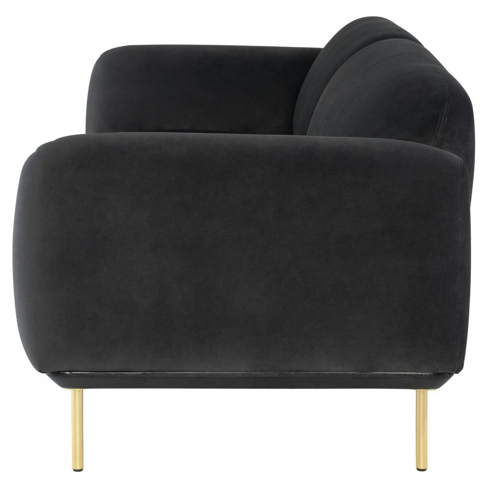 Benson Shadow Gray Fabric Triple Seat Sofa