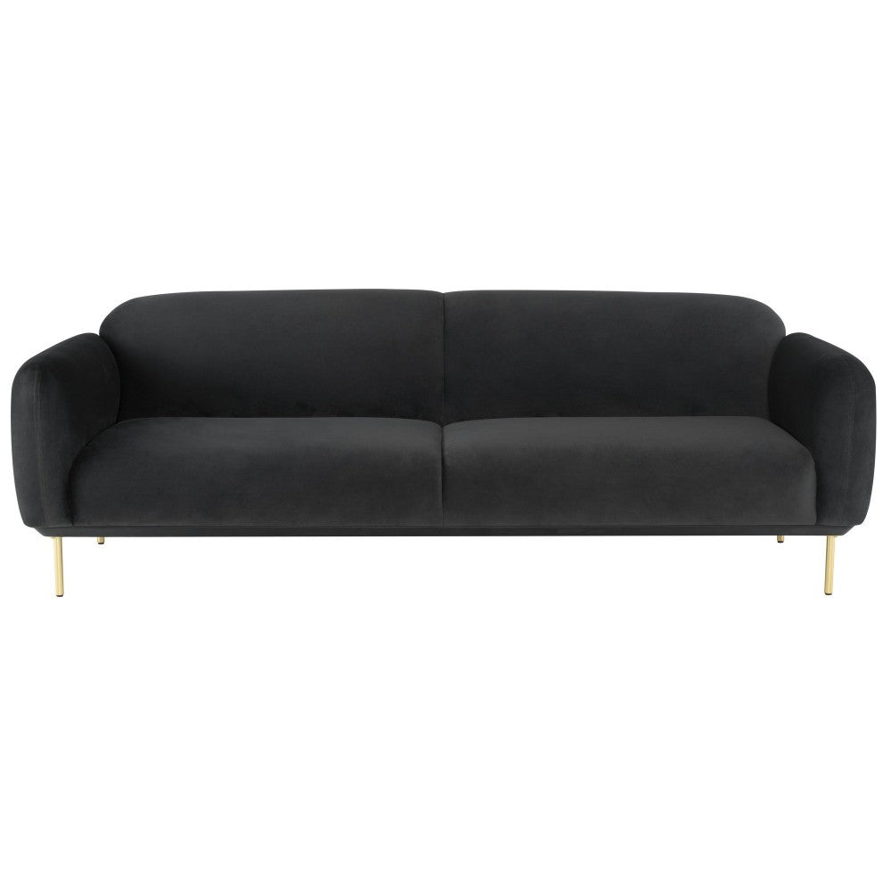 Benson Shadow Gray Fabric Triple Seat Sofa