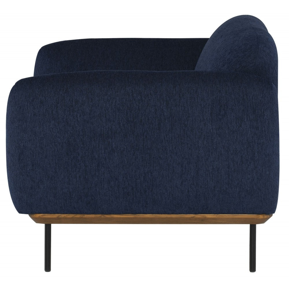 Benson True Blue Fabric Single Seat Sofa