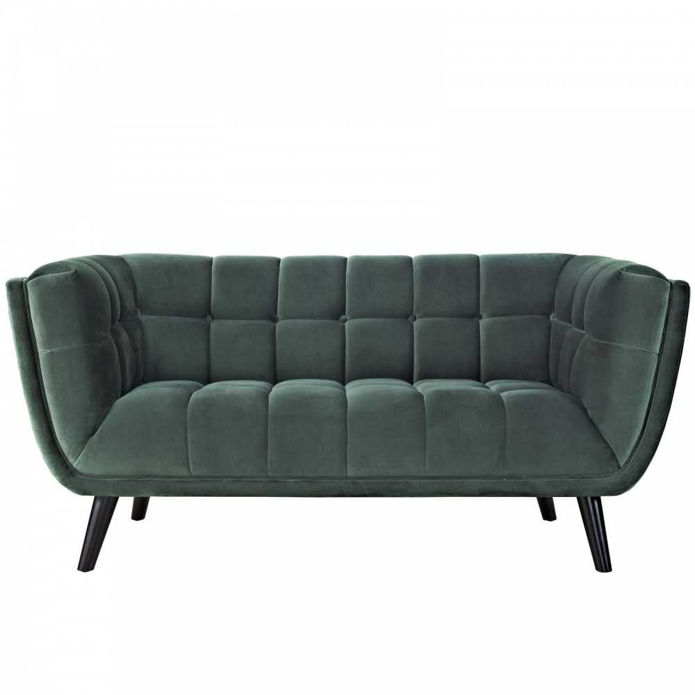Bestow 2 Piece Performance Velvet Loveseat and Armchair Set, Green