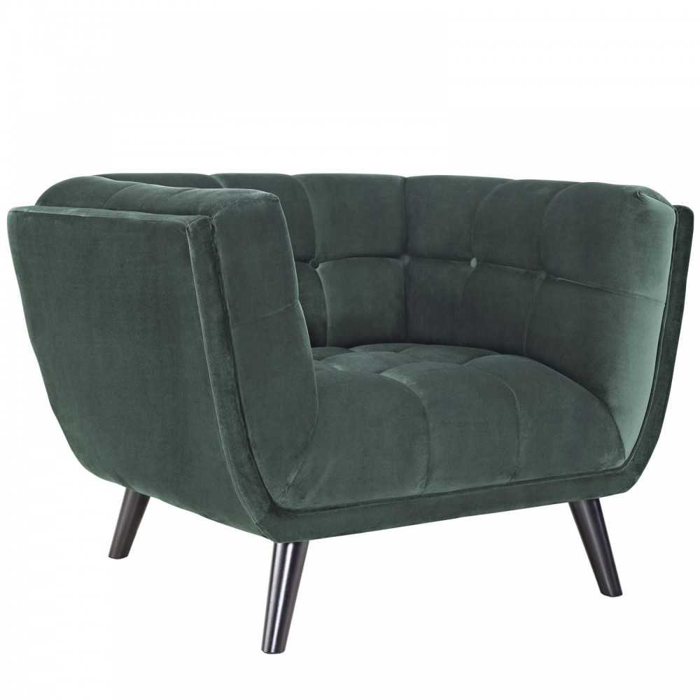 Bestow 2 Piece Performance Velvet Sofa and Armchair Set, Green
