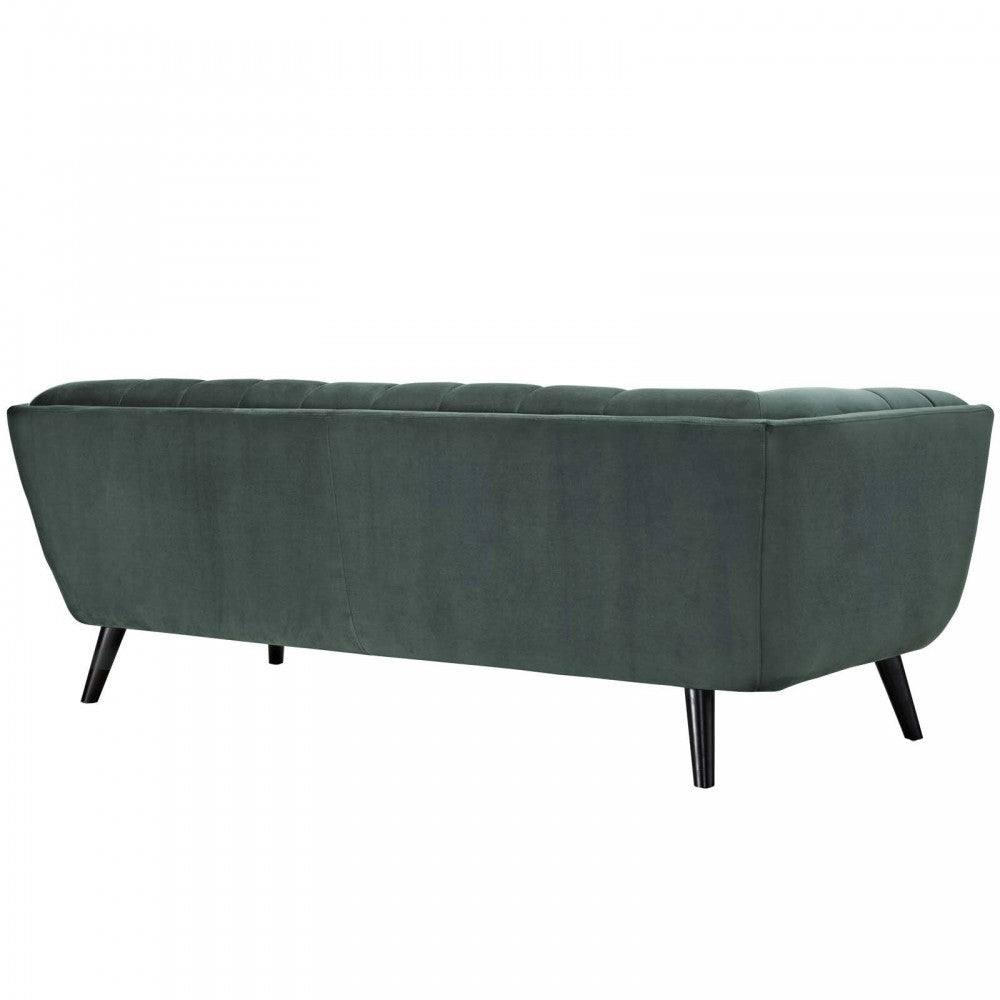 Bestow 2 Piece Performance Velvet Sofa and Armchair Set, Green