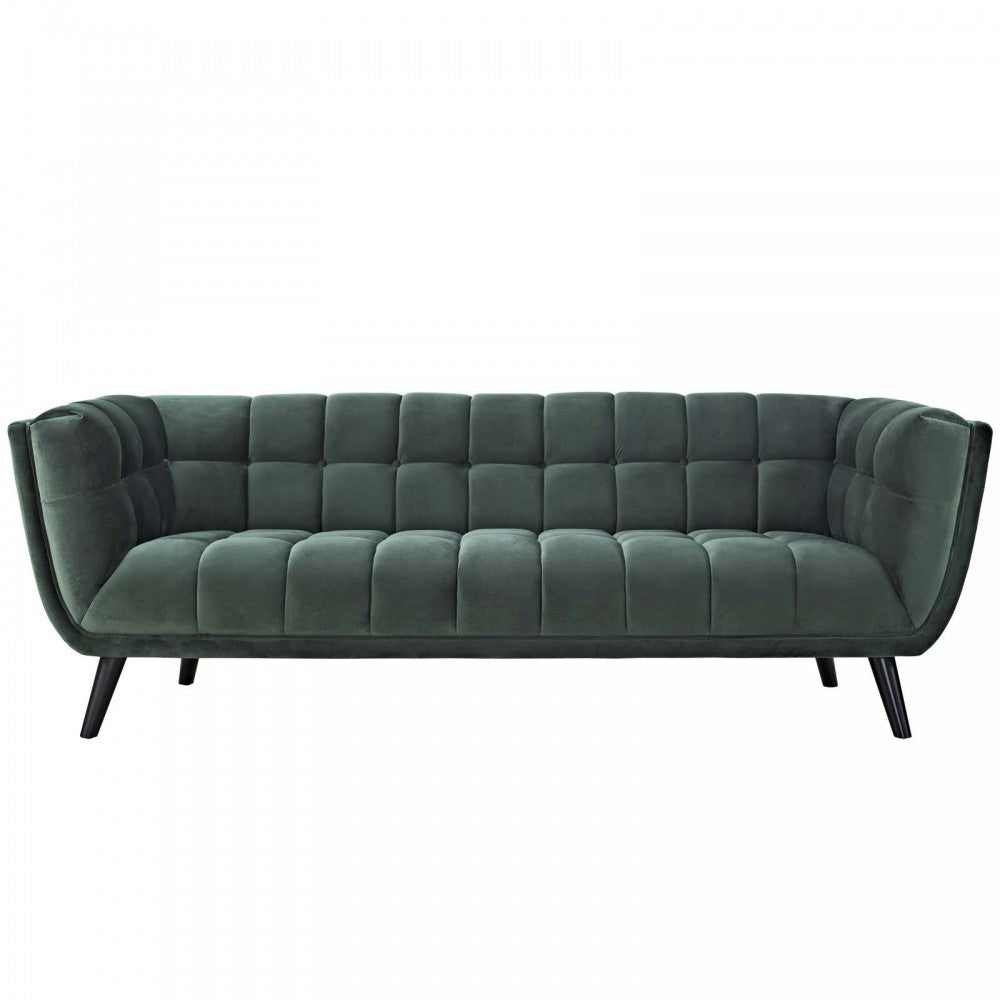Bestow 2 Piece Performance Velvet Sofa and Loveseat Set, Green