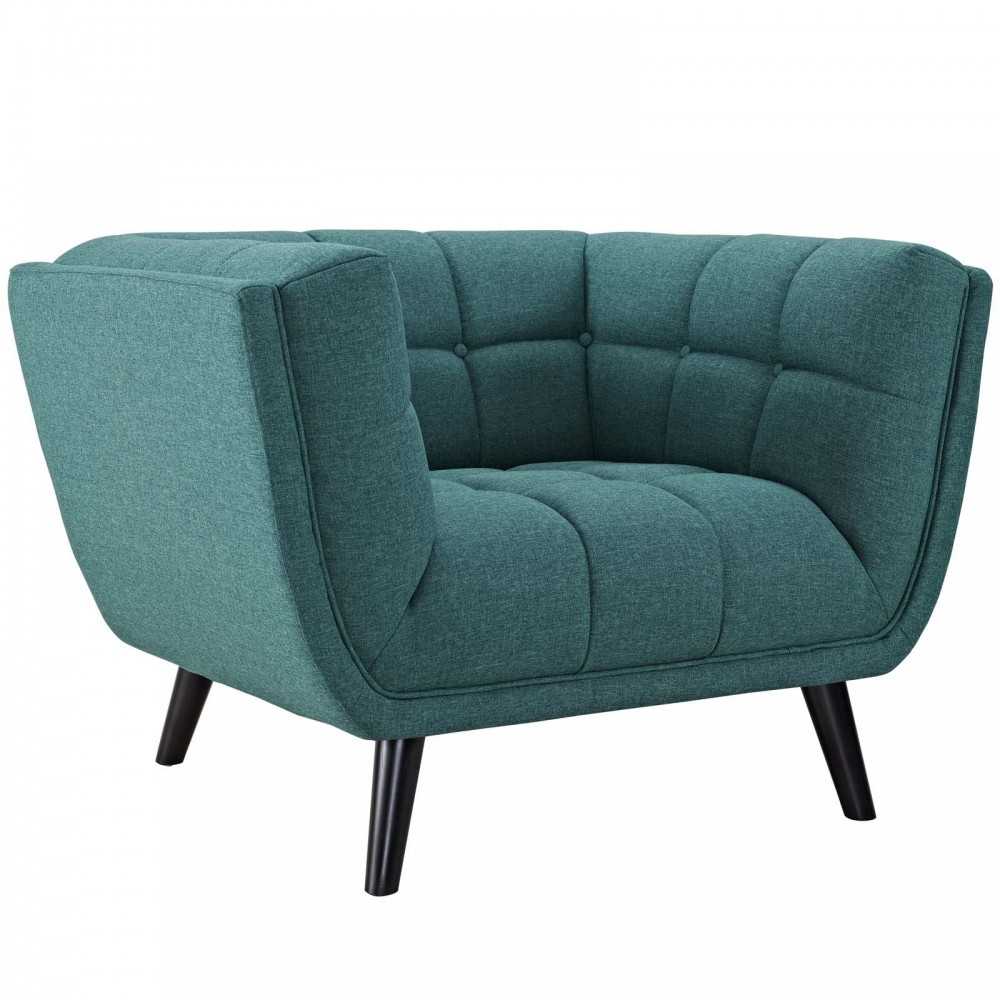 Bestow 2 Piece Upholstered Fabric Armchair Set, Teal