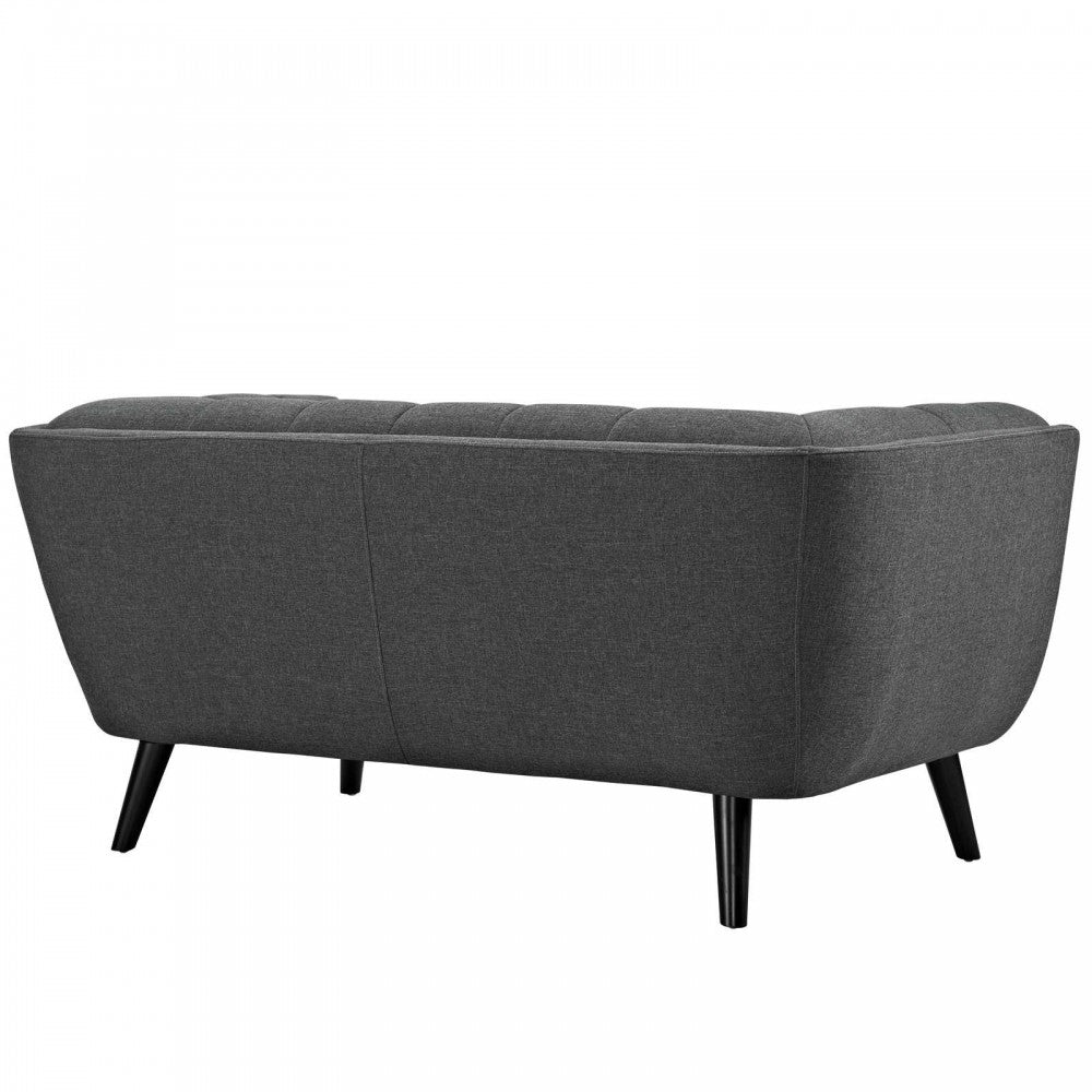 Bestow 2 Piece Upholstered Fabric Loveseat and Armchair Set, Gray, EEI-2972-GRY-SET