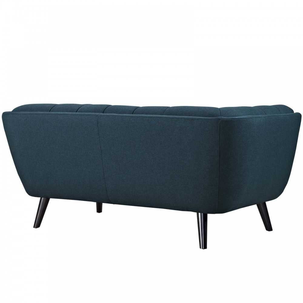 Bestow 2 Piece Upholstered Fabric Loveseat and Armchair Set, Gray, EEI-2972-BLU-SET