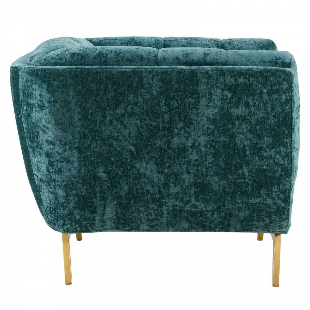 Bestow Crushed Performance Velvet Armchair, Teal