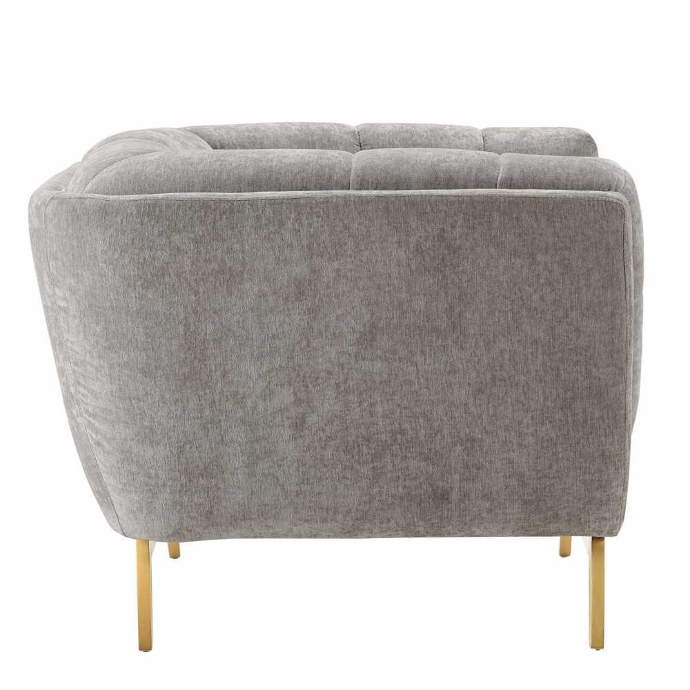 Bestow Crushed Performance Velvet Armchair, Light Gray
