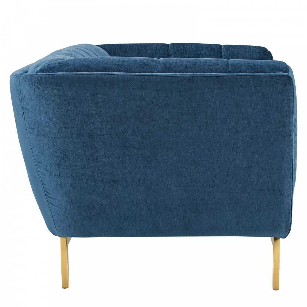Bestow Crushed Performance Velvet Loveseat, Navy
