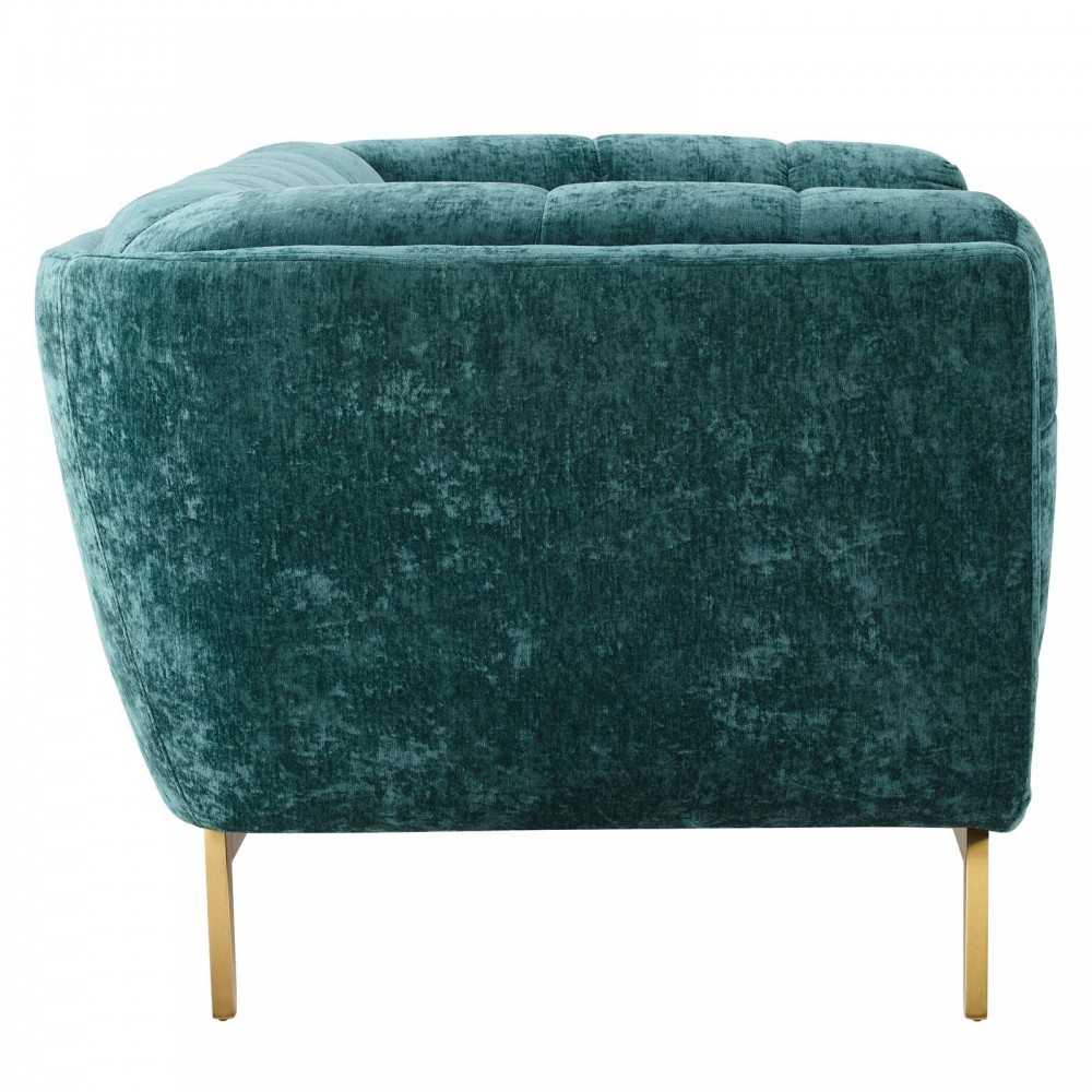 Bestow Crushed Performance Velvet Loveseat, Teal