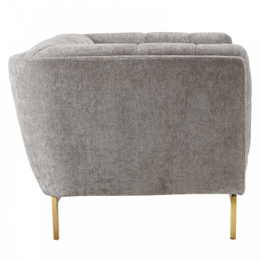 Bestow Crushed Performance Velvet Loveseat, Light Gray