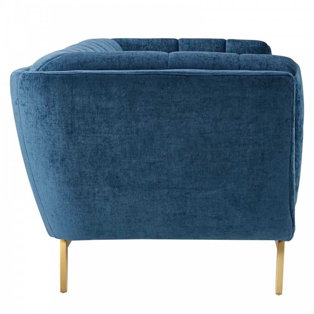 Bestow Crushed Performance Velvet Sofa, Navy