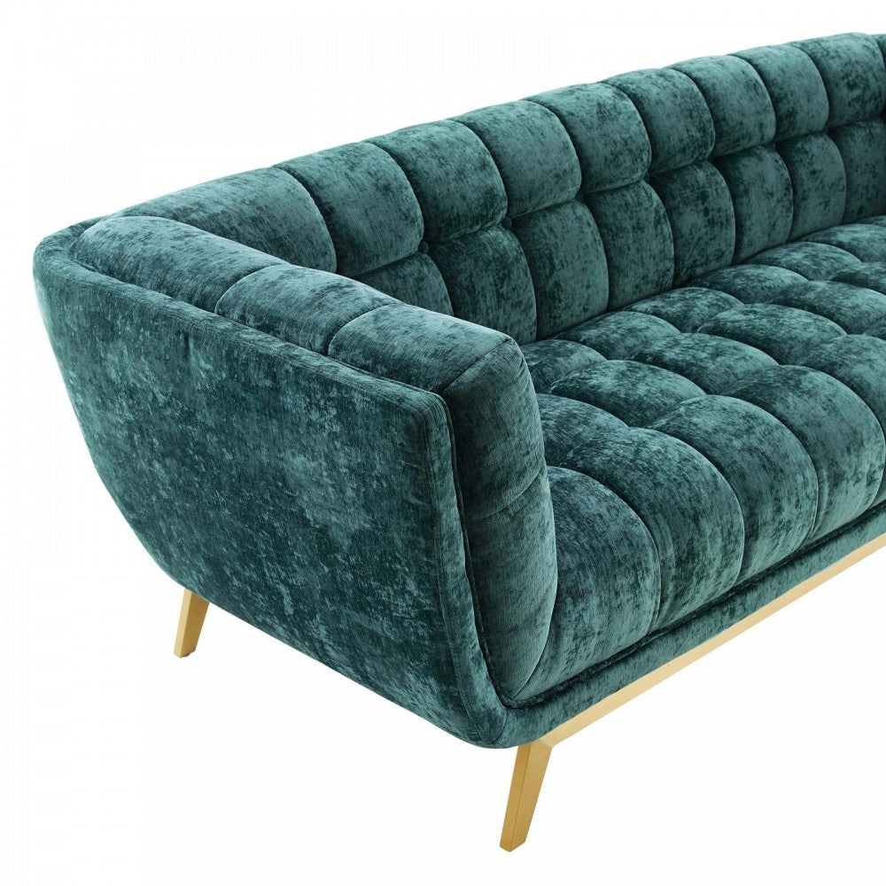 Bestow Crushed Performance Velvet Sofa, Teal