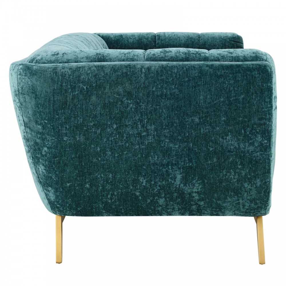 Bestow Crushed Performance Velvet Sofa, Teal