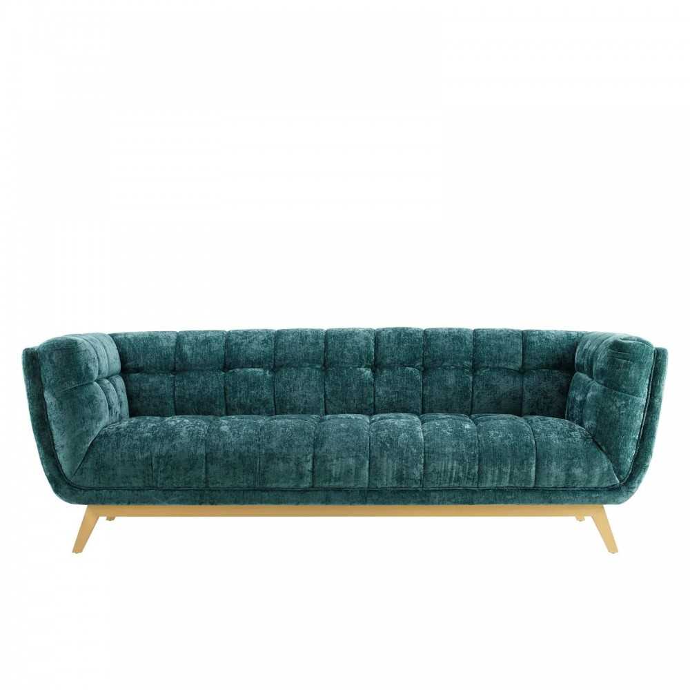 Bestow Crushed Performance Velvet Sofa, Teal