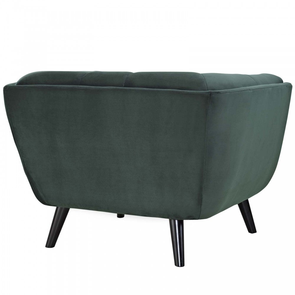 Bestow Performance Velvet Armchair, Green