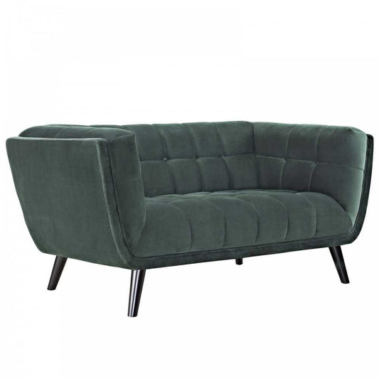 Bestow Performance Velvet Loveseat, Green