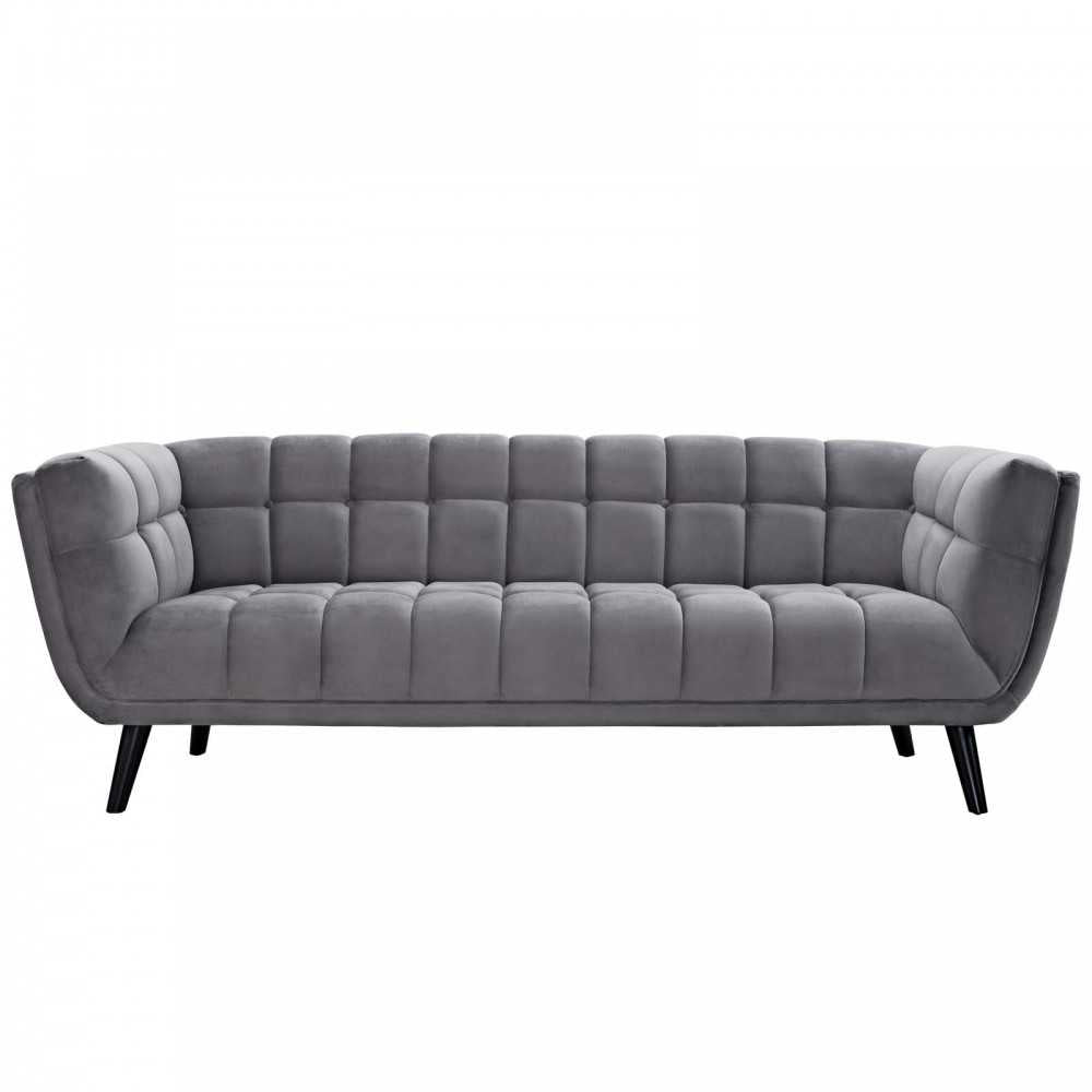Bestow Performance Velvet Sofa, Gray