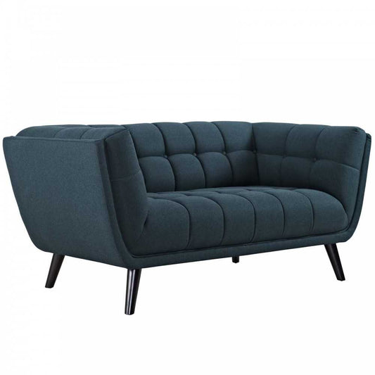 Bestow Upholstered Fabric Loveseat, Blue