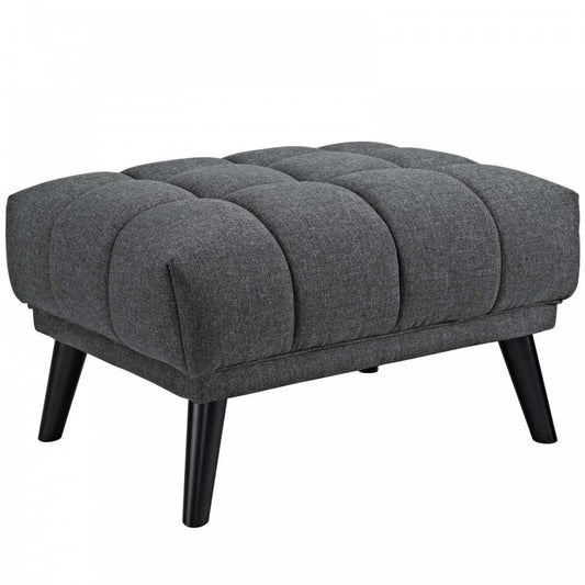 Bestow Upholstered Fabric Ottoman, Gray