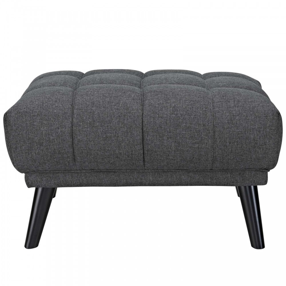 Bestow Upholstered Fabric Ottoman, Gray