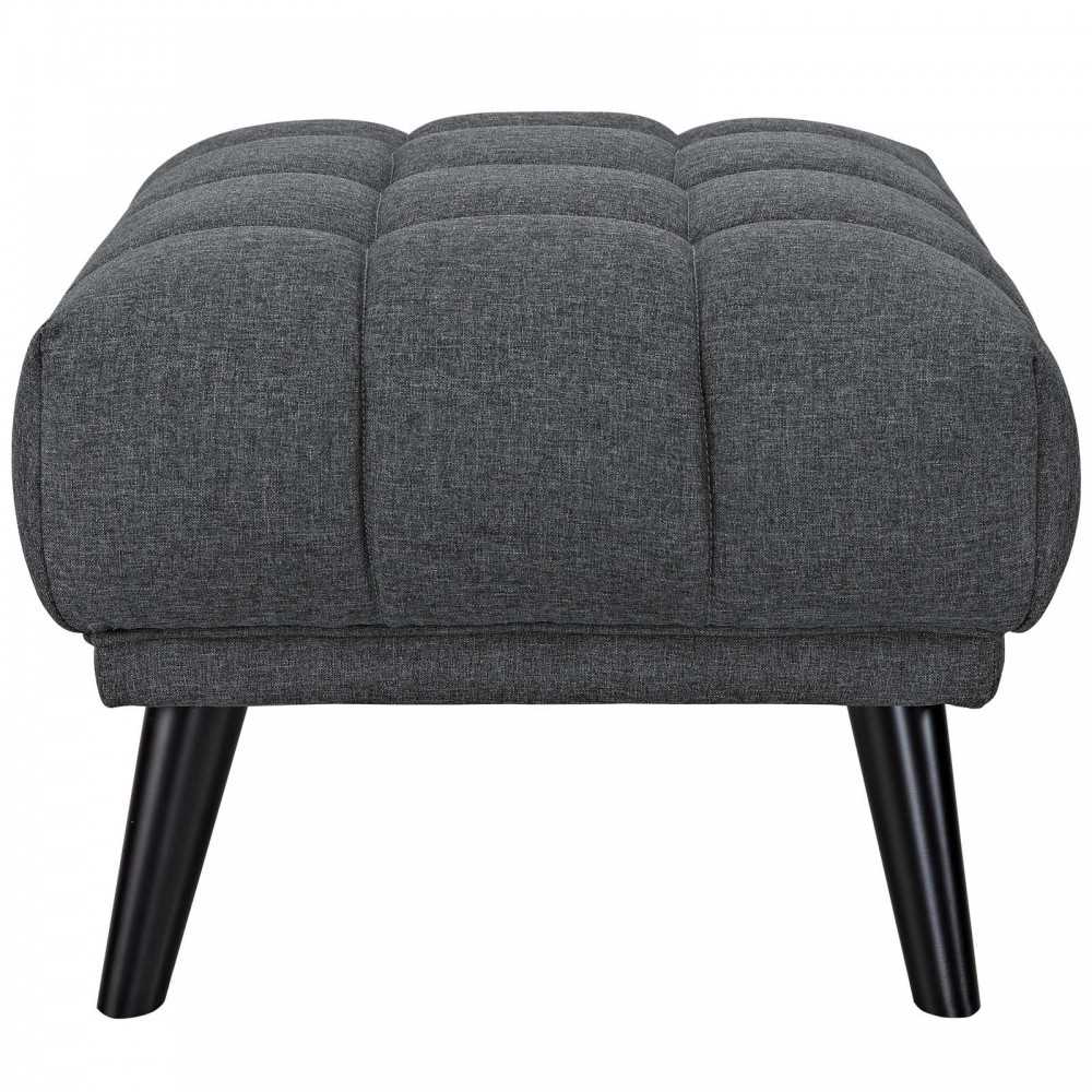 Bestow Upholstered Fabric Ottoman, Gray
