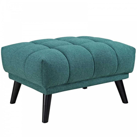 Bestow Upholstered Fabric Ottoman, Teal
