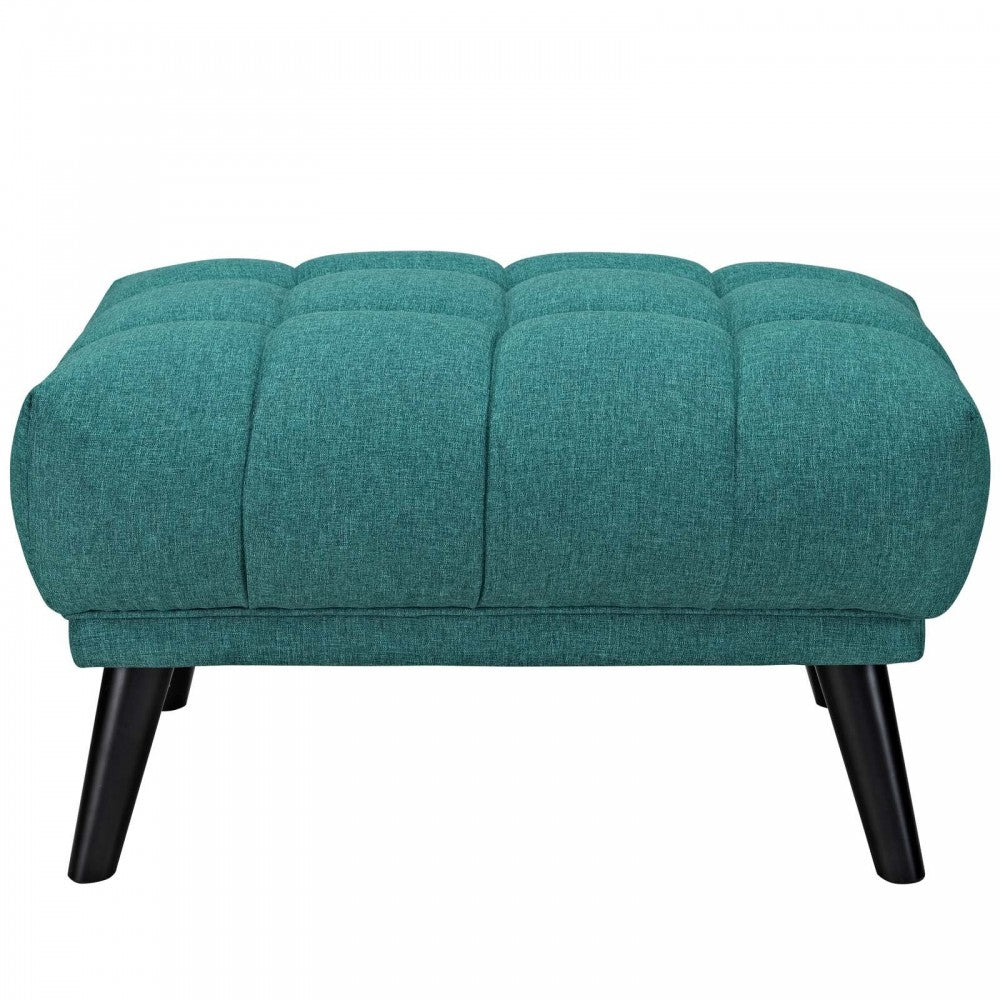Bestow Upholstered Fabric Ottoman, Teal