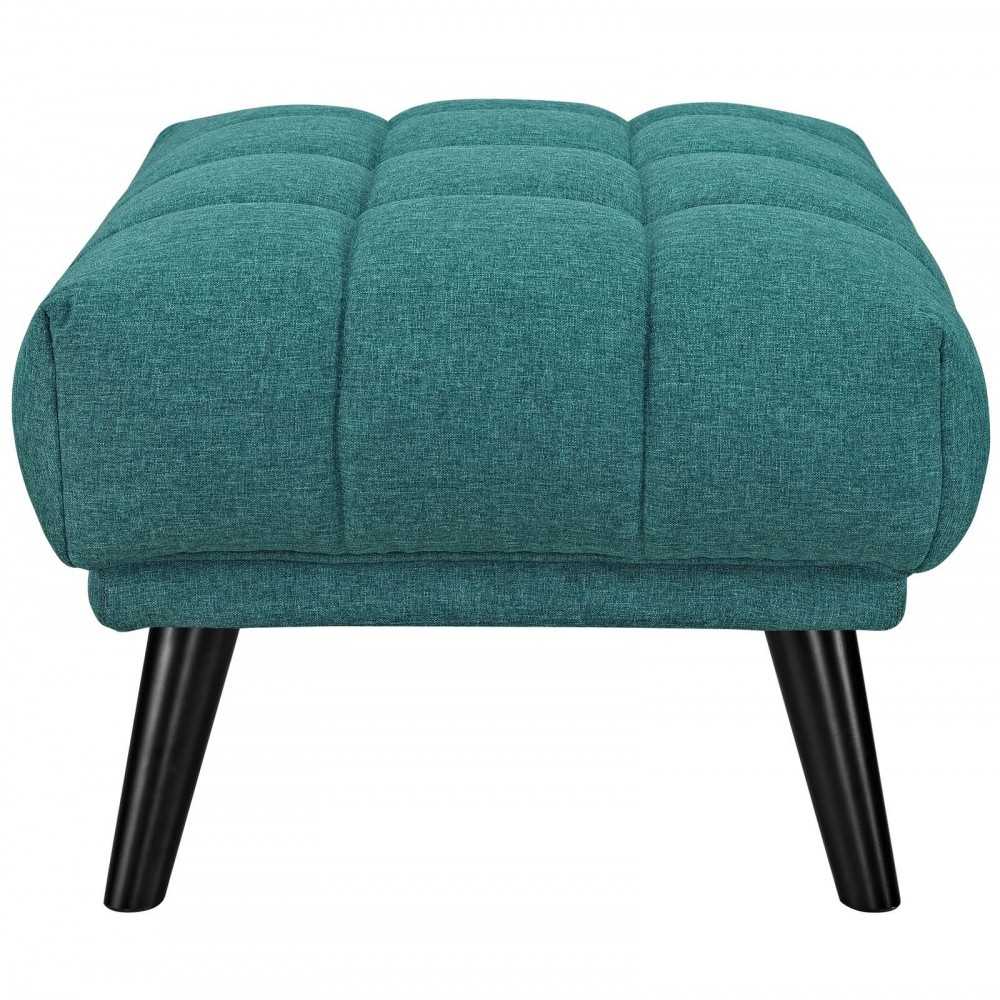 Bestow Upholstered Fabric Ottoman, Teal