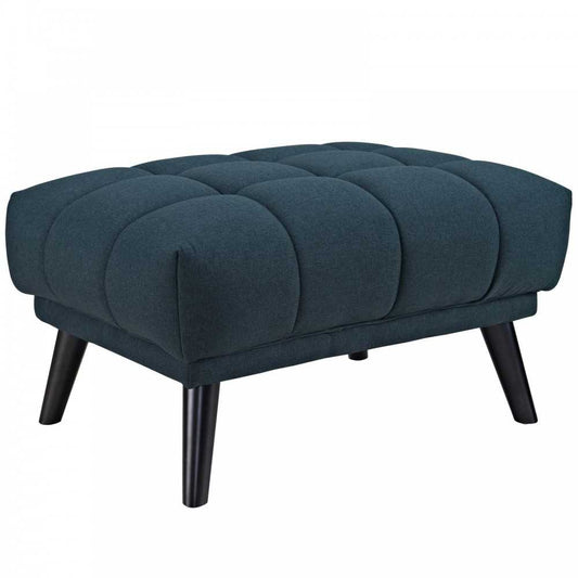 Bestow Upholstered Fabric Ottoman, Blue