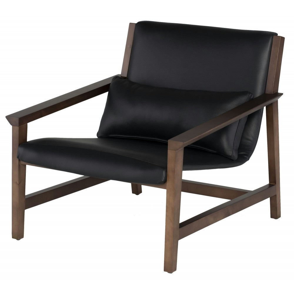 Bethany Black Leather Occasional Chair