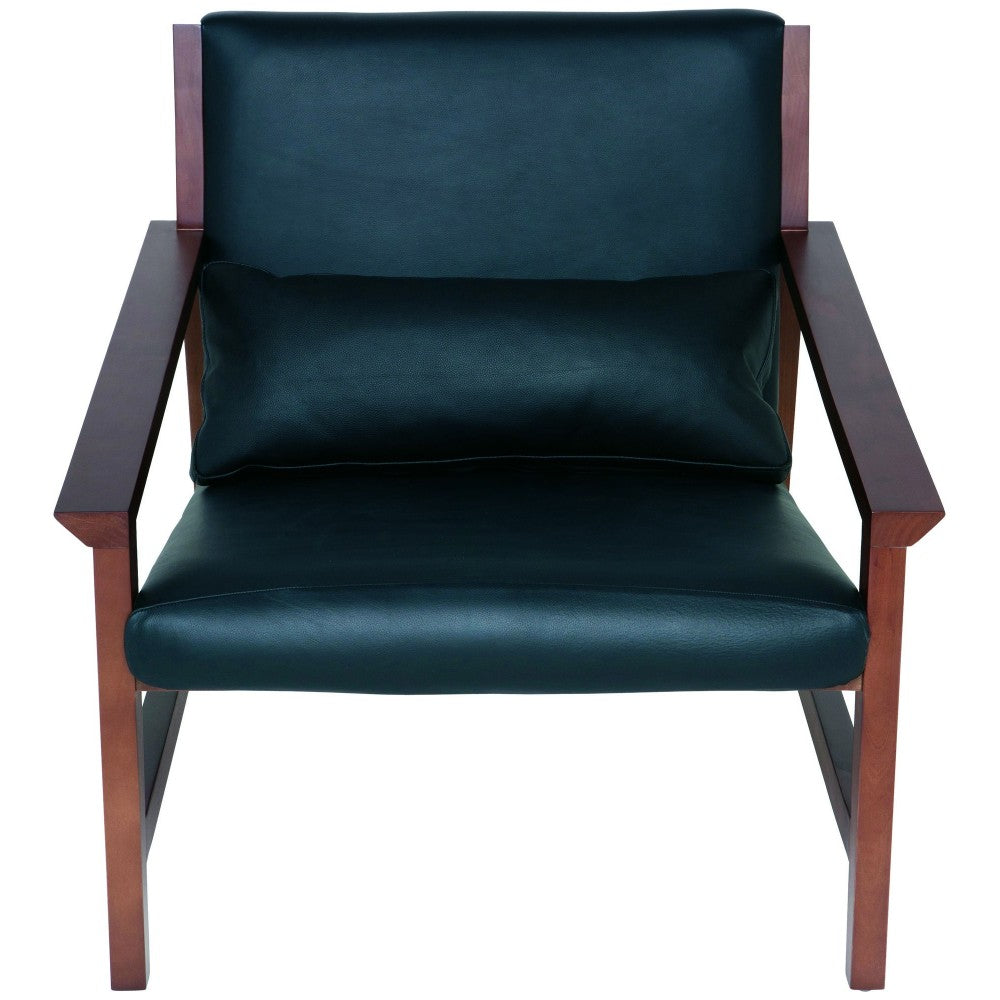 Bethany Black Leather Occasional Chair