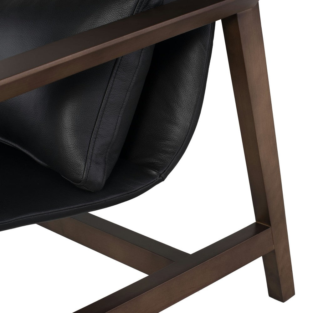 Bethany Black Leather Occasional Chair