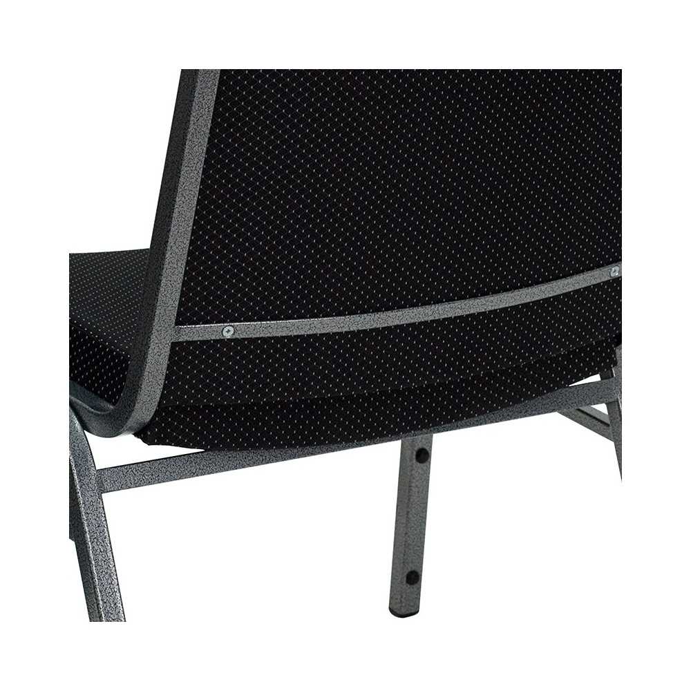 Big & Tall 1000 lb. Rated Black Fabric Stack Chair