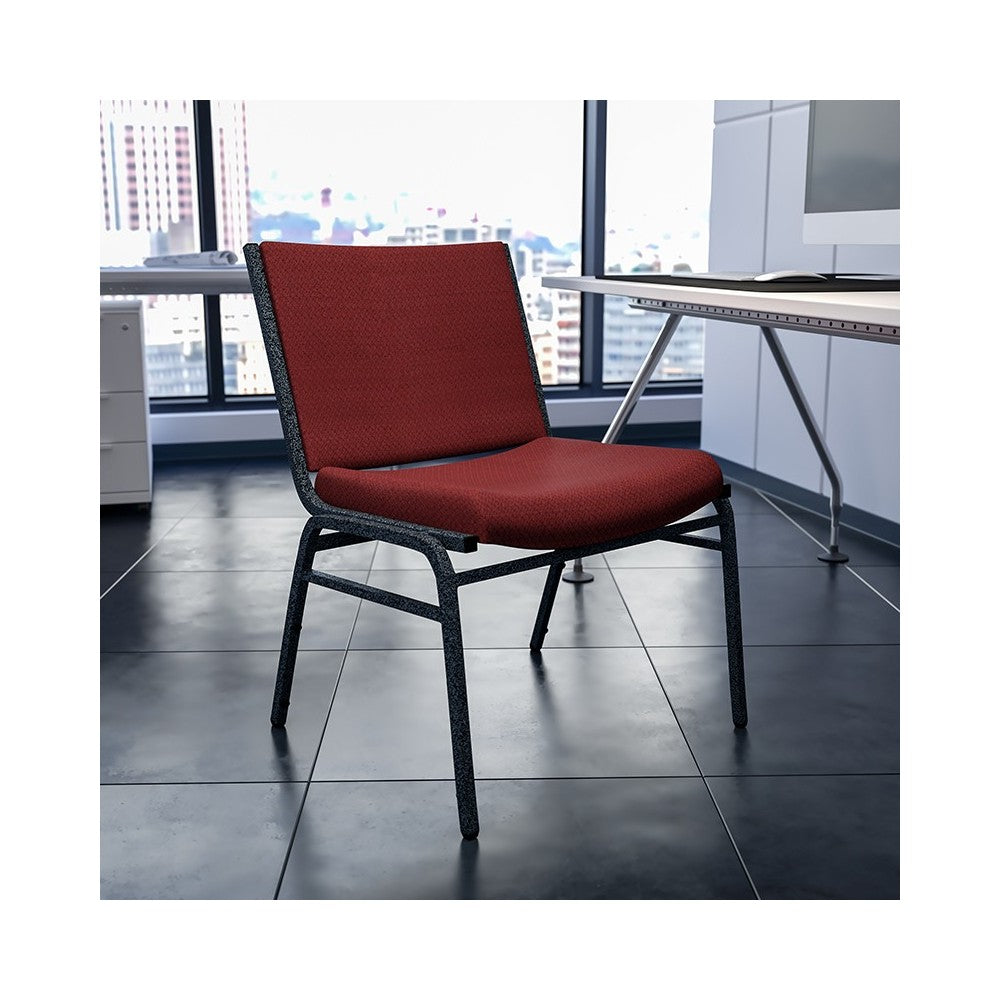 Big & Tall 1000 lb. Rated Burgundy Fabric Stack Chair
