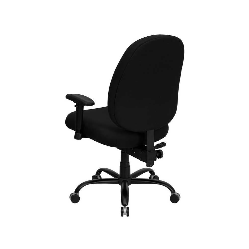 Big & Tall 400 lb. Rated Black Fabric Executive Ergonomic Office Chair with Adjustable Back and Arms