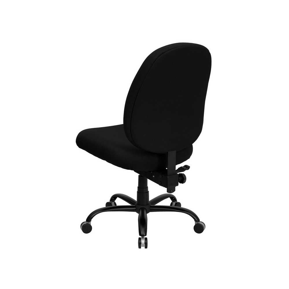 Big & Tall 400 lb. Rated Black Fabric Executive Swivel Ergonomic Office Chair with Adjustable Back