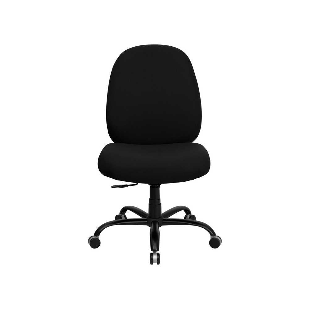 Big & Tall 400 lb. Rated Black Fabric Executive Swivel Ergonomic Office Chair with Adjustable Back
