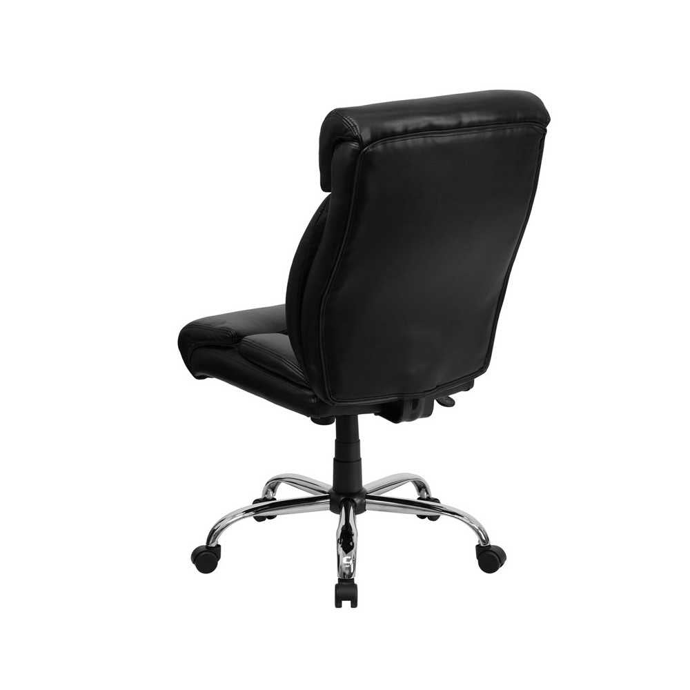 Big & Tall 400 lb. Rated Black LeatherSoft Executive Ergonomic Office Chair with Full Headrest