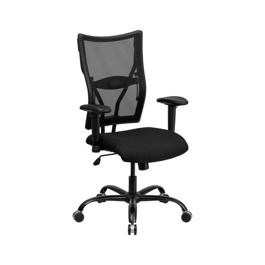 Big & Tall 400 lb. Rated Black Mesh Executive Swivel Ergonomic Office Chair with Adjustable Arms