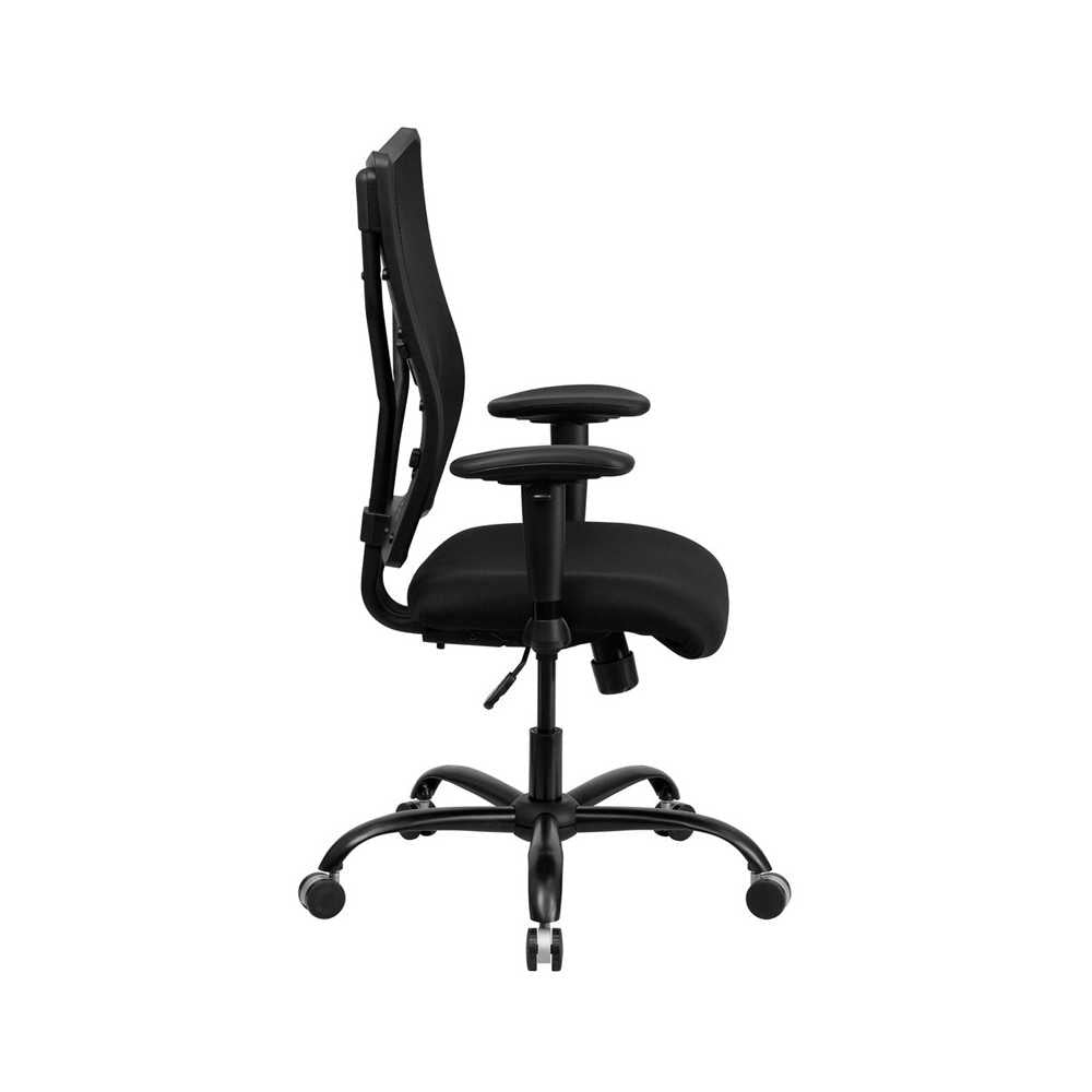 Big & Tall 400 lb. Rated Black Mesh Executive Swivel Ergonomic Office Chair with Adjustable Arms