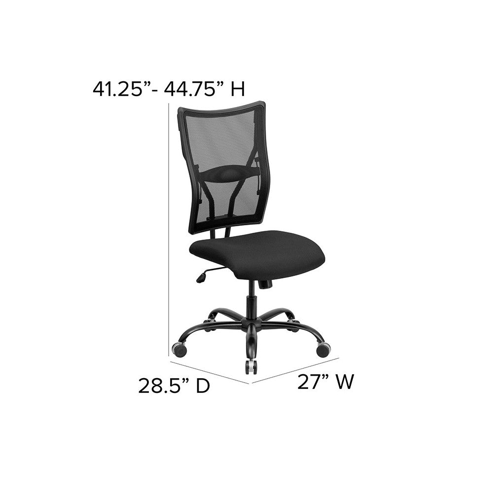 Big & Tall 400 lb. Rated Black Mesh Executive Swivel Ergonomic Office Chair