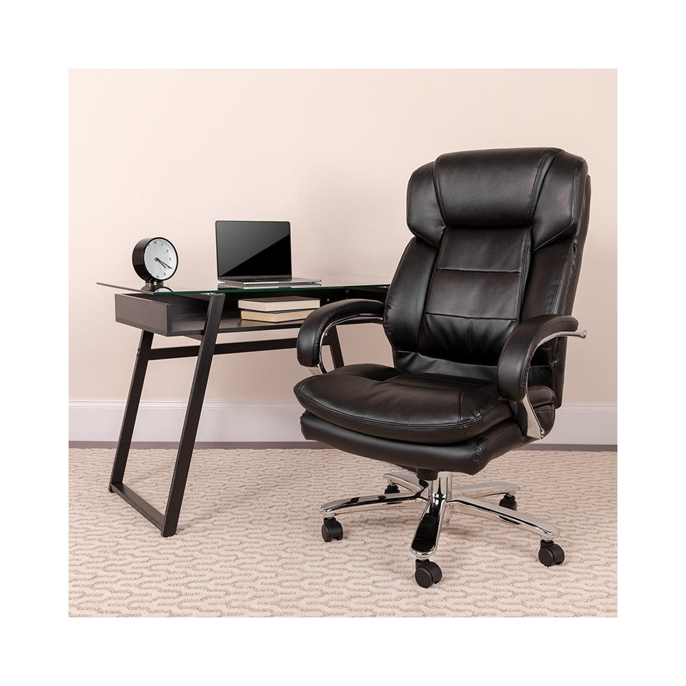 Big & Tall Office Chair | Black LeatherSoft Swivel Executive Desk Chair with Wheels